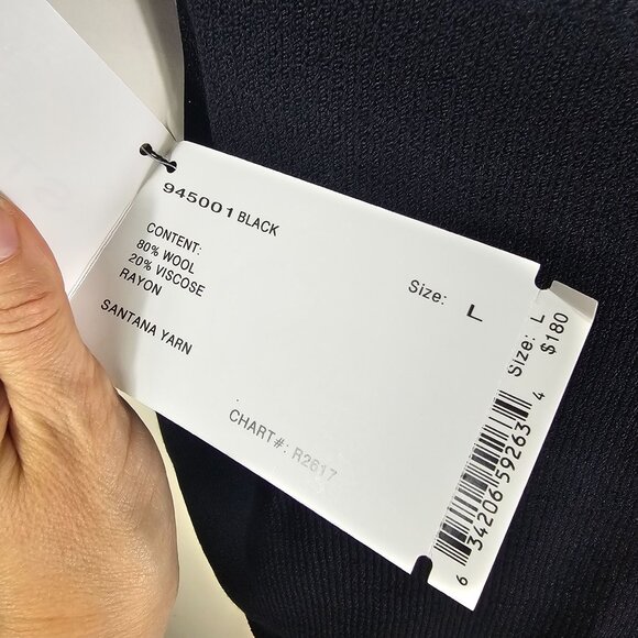 St. John Black Santana Knit Tank Top L Scoop Neck Quiet Luxury Old Money NWT - Picture 3 of 7